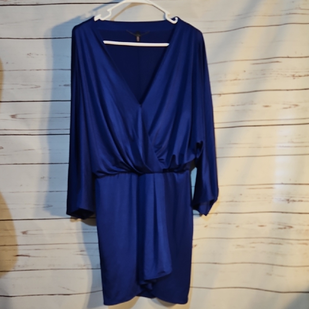 Victoria Secret Womens Dress Blue Long Sleeve V Neck Mini Cocktail Party ,S/P